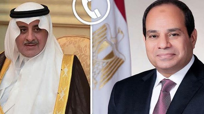 الرئيس السيسى  يلتقى اتصالًا هاتفيًا من أمير منطقة تبوك بالسعوديه