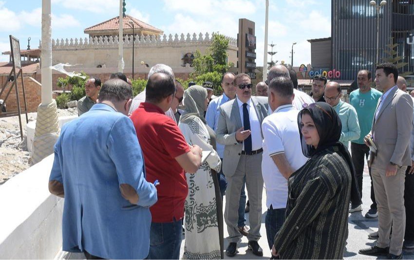 بورسعيد تواصل تطوير واجهتها البحرية استعدادًا لعيد الأضحى