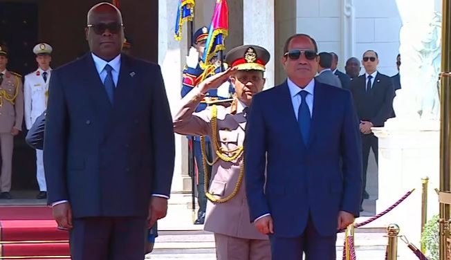 الرئيس السيسي يستقبل رئيس الكونغو الديمقراطية بقصر الاتحادية