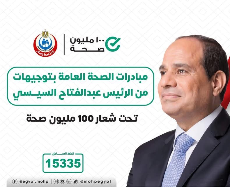 الرئيس السيسي يقود إنجازات «100 مليون صحة» 10 سنوات لدعم صحة المصريين