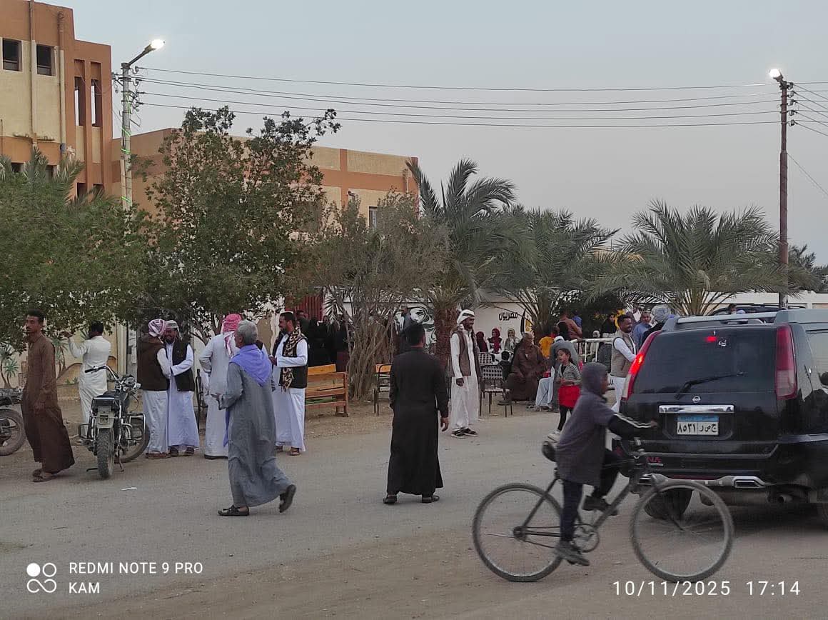 إقبال كثيف وزحام أمام لجنة رأفت الهجان بمحافظة الوادي الجديد في انتخابات النواب 2025