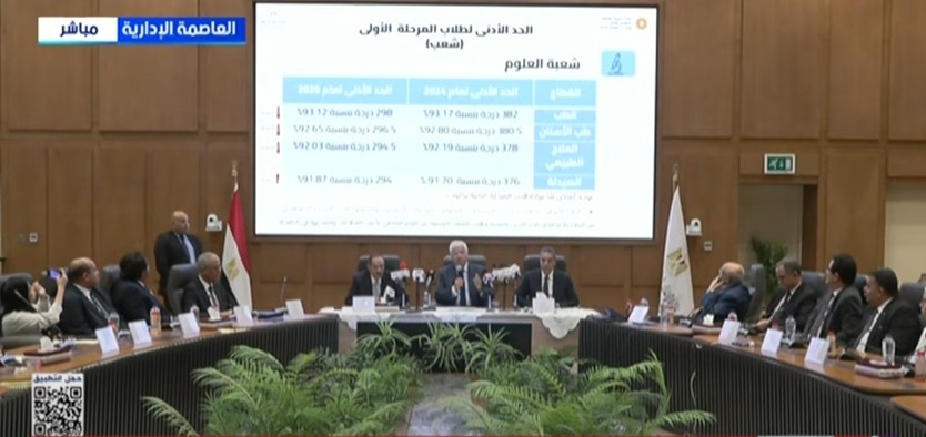 أيمن عاشور يعلن اعداد المتخلفين عن المرحلة الأولي