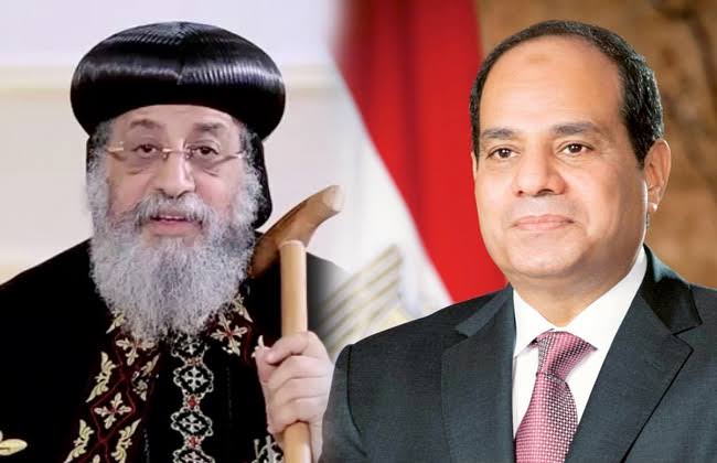 الرئيس السيسي يطمئن هاتفيًا على صحة البابا تواضروس الثاني