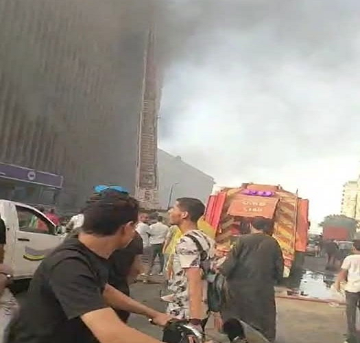 حريق بسنترال رمسيس