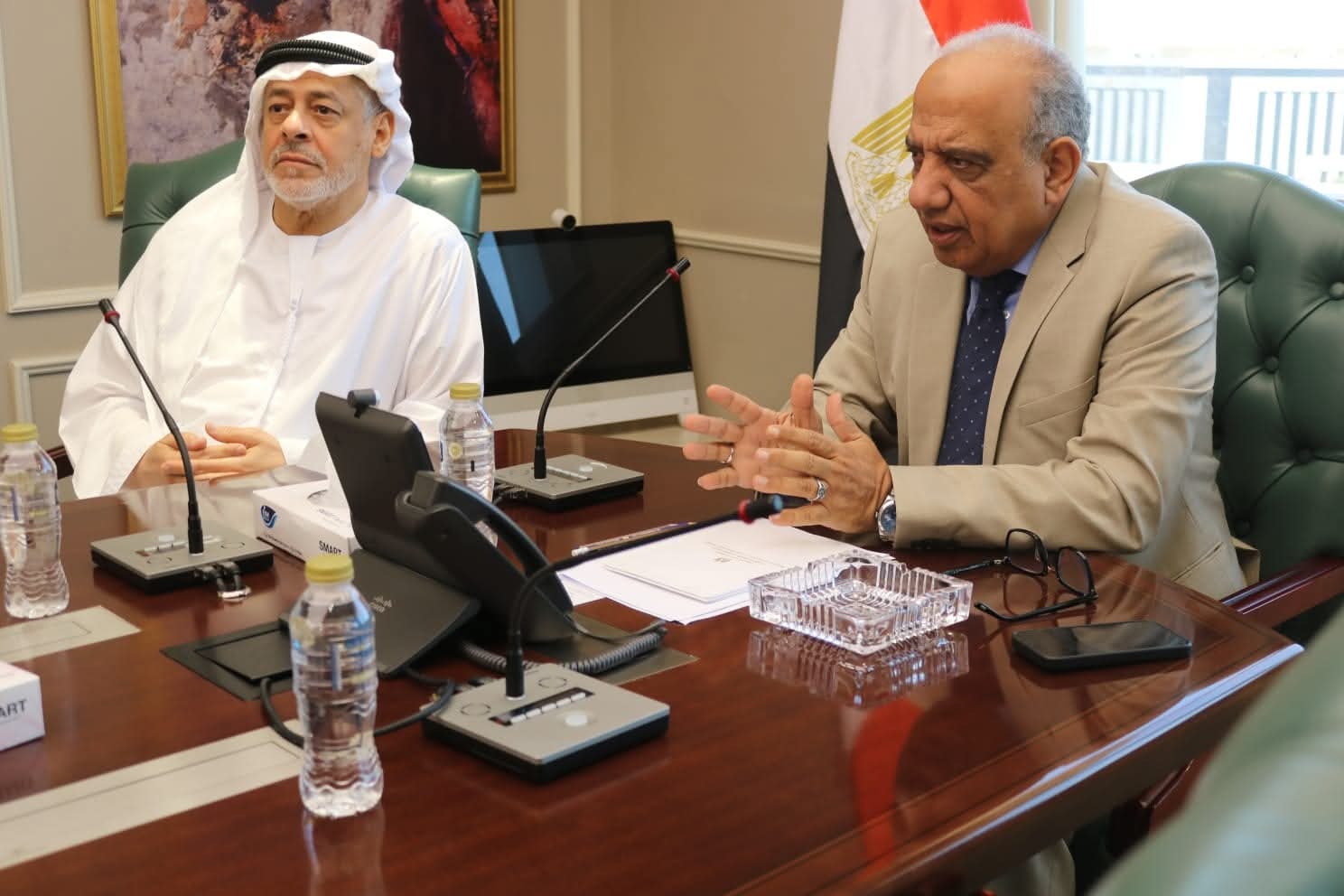 وزير الكهرباء يبحث مع شركة إماراتية زيادة التعاون في مجالات الطاقة المتجددة