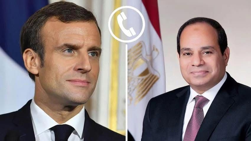 الرئيس السيسي ونظيره الفرنسي يبحثان سبل خفض التصعيد في الشرق الأوسط