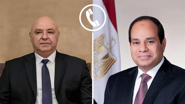 السيسي وعون يؤكدان ضرورة التوصل إلى وقف إطلاق النار في غزة
